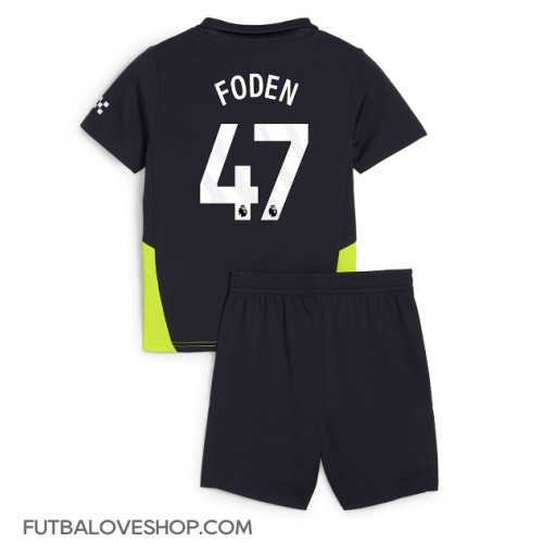 Dres Manchester City Phil Foden #47 Preč pre deti 2024-25 Krátky Rukáv (+ trenírky)